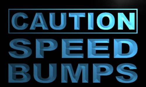 Caution Speed bumps Neon Light Sign